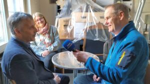 Radio-Journalist Peter von Stamm im Interview für Radio Potsdam mit Prof. Dr. Gerd Hamscher